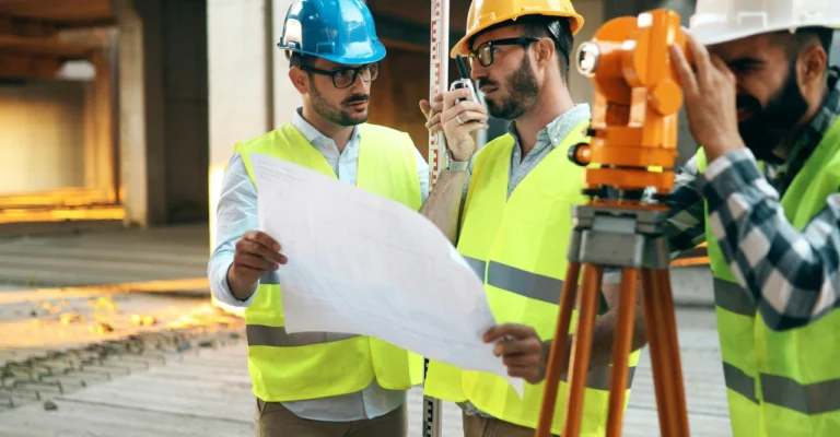 Personalsuche international: Hier indische Bauingenieure auf eine Baustelle